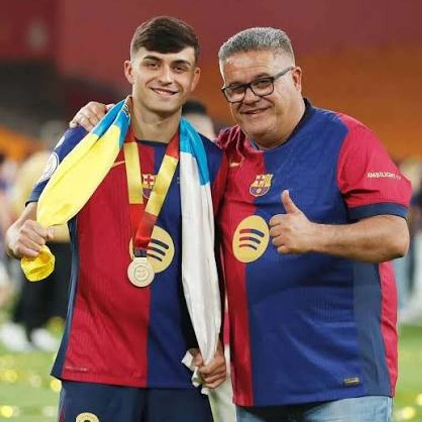 Why does Spanish Football Player Pedri take a Penalty with his father as Goalie, right after Pedri wins a championship?