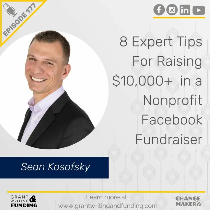 Ep. 177: 8 Expert Tips For Raising $10,000+  in a Nonprofit Facebook Fundraiser