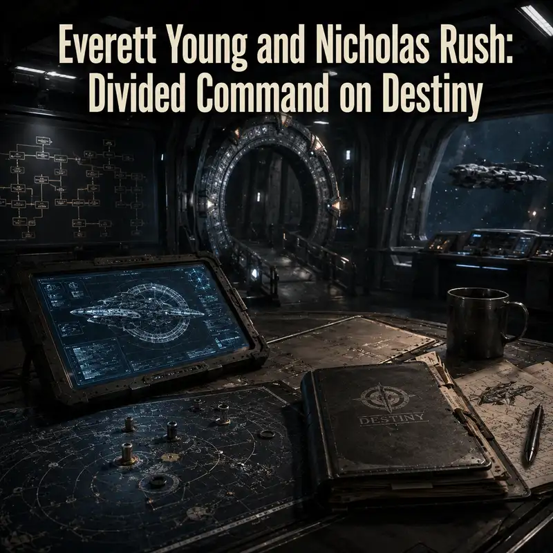 Everett Young and Nicholas Rush: Divided Command on Destiny