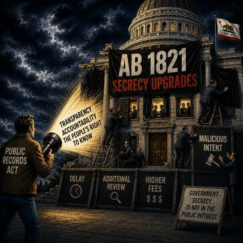 AB 1821 Would Make State And Local Government More Secretive 