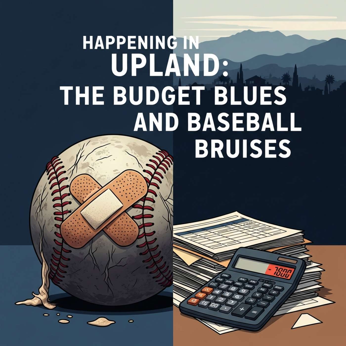 Happening in Upland: The Budget Blues and Baseball Bruises episode artwork
