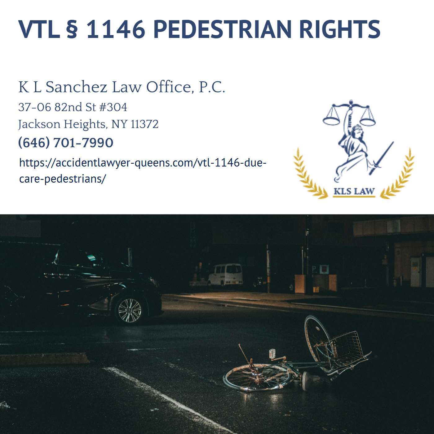 What Does NY VTL § 1146 Require Drivers to Do for Pedestrians? - Keetick L. Sanchez episode artwork