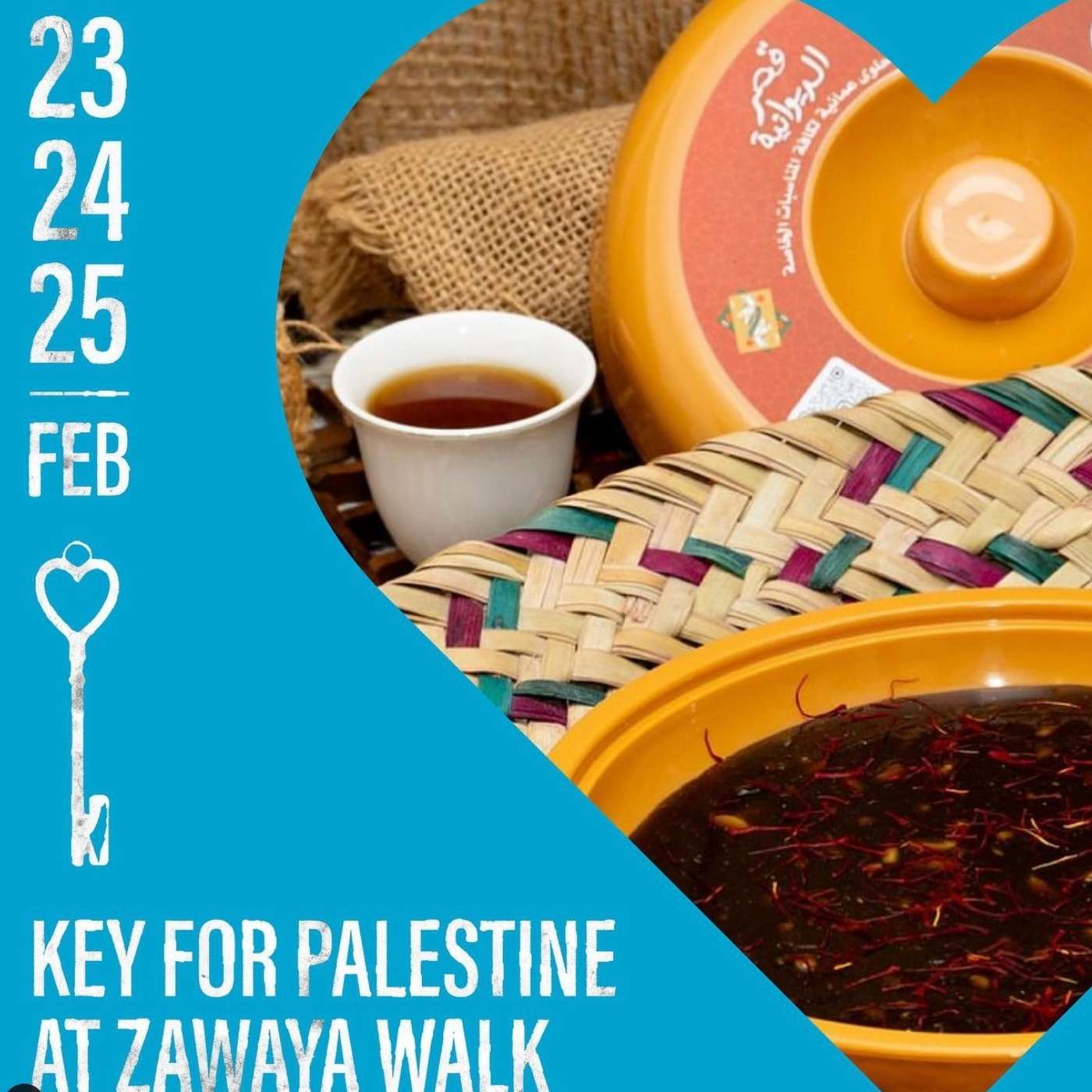Zawaya Walk and The Big Heart Foundation to host 'Key for Palestine' fundraiser (22.2.24)