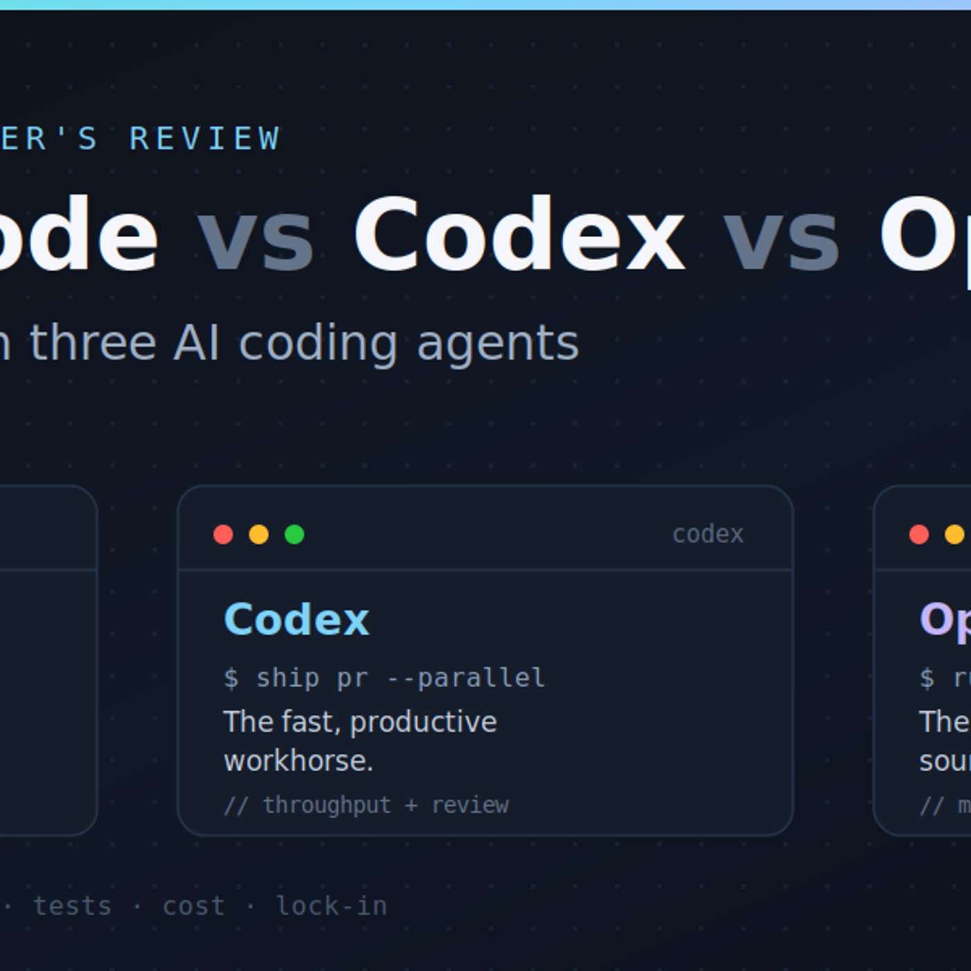 Claude Code vs Codex vs OpenCode: The Honest Verdict for Full-Stack Engineers episode artwork