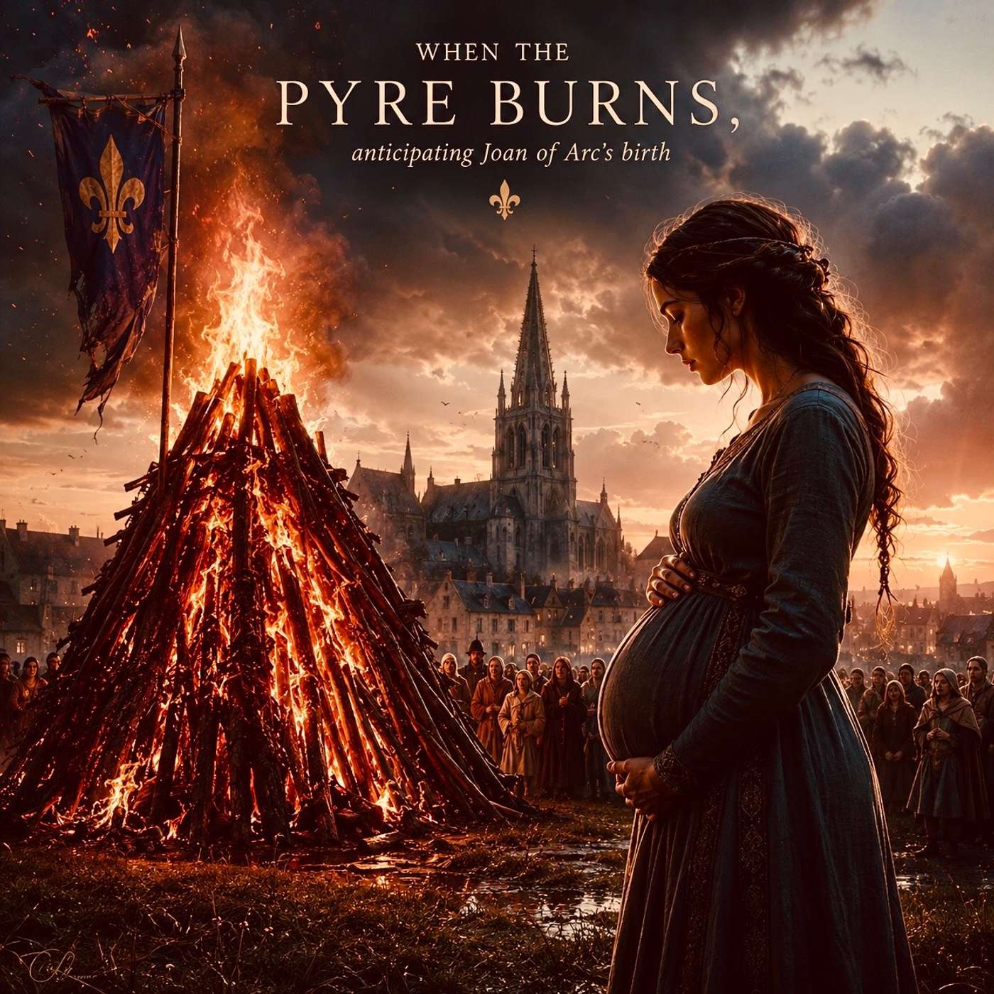ep. 134 When the Pyre Burns, anticipating Joan of Arc's birth episode artwork