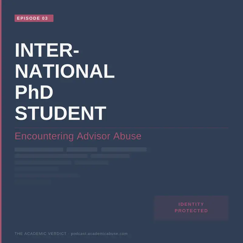 International PhD Student Encountering Advisor Abuse