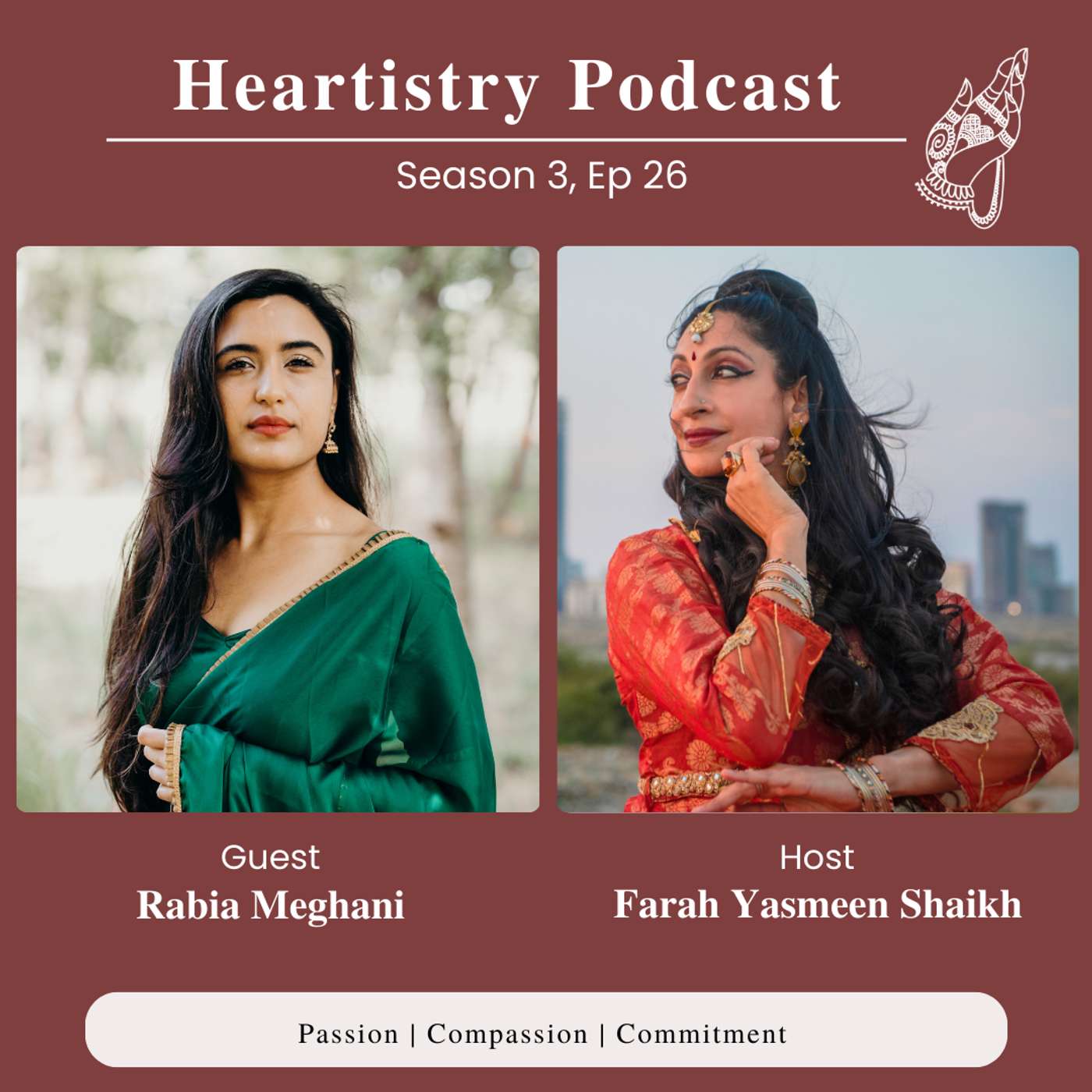 S3 Ep 26 - Rabia Meghani - Medical Researcher, Behavioral Therapist, Educator, Yoga Therapist & Ayurvedic Practitioner episode artwork