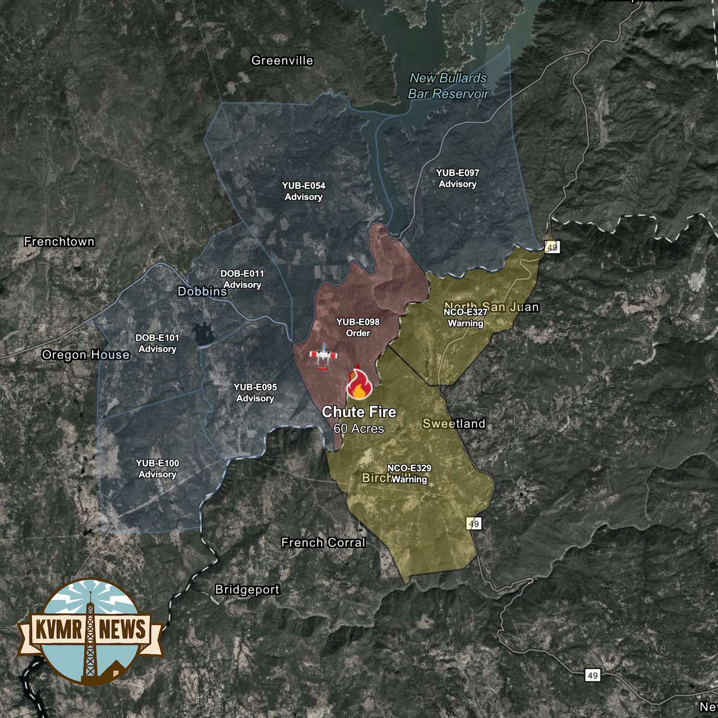The Chute Fire Grew To 60 Acres / Local School District Bond Assigned To Measure M episode artwork