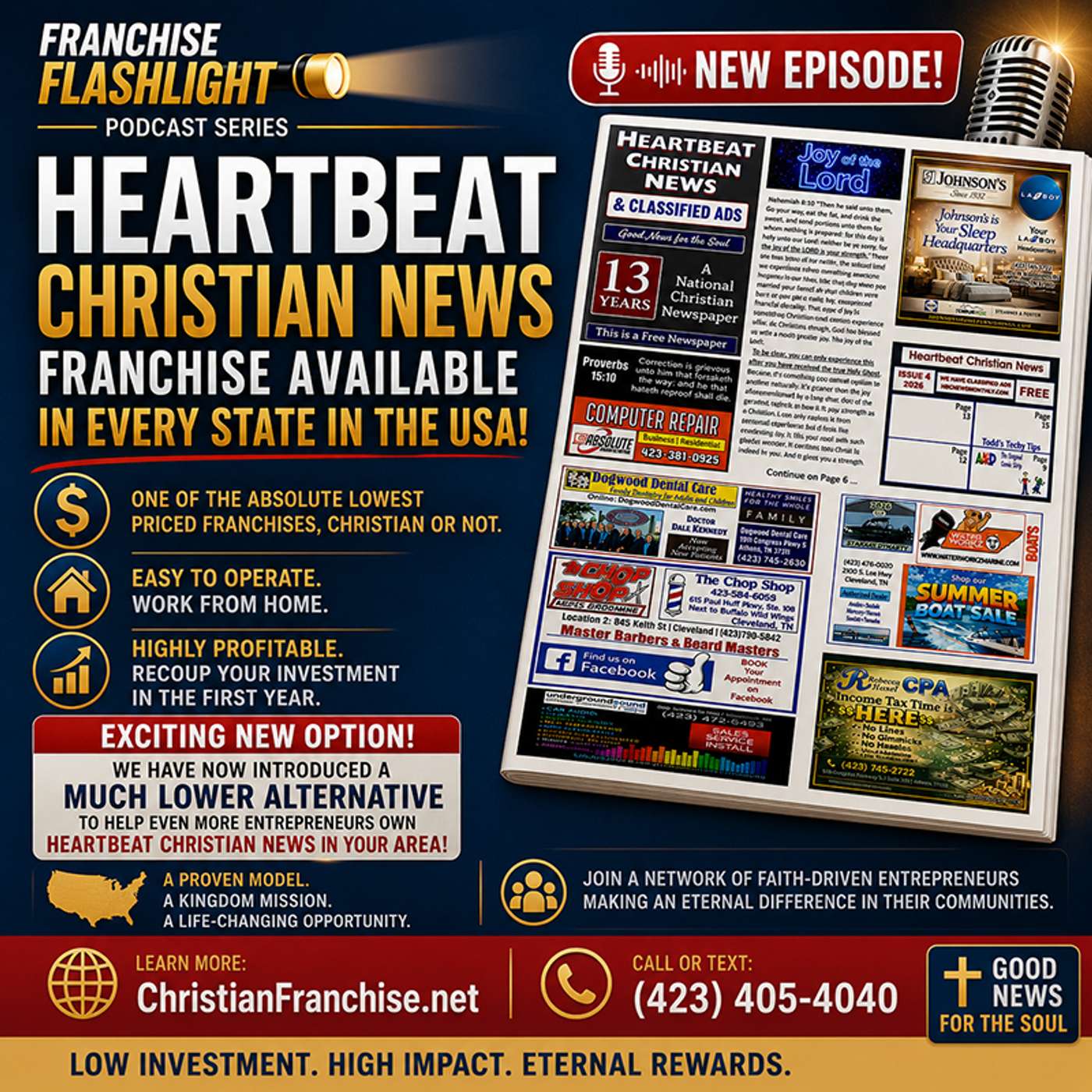 Introducing a Much Lower Cost to Own Heartbeat Christian News in Your Area episode artwork
