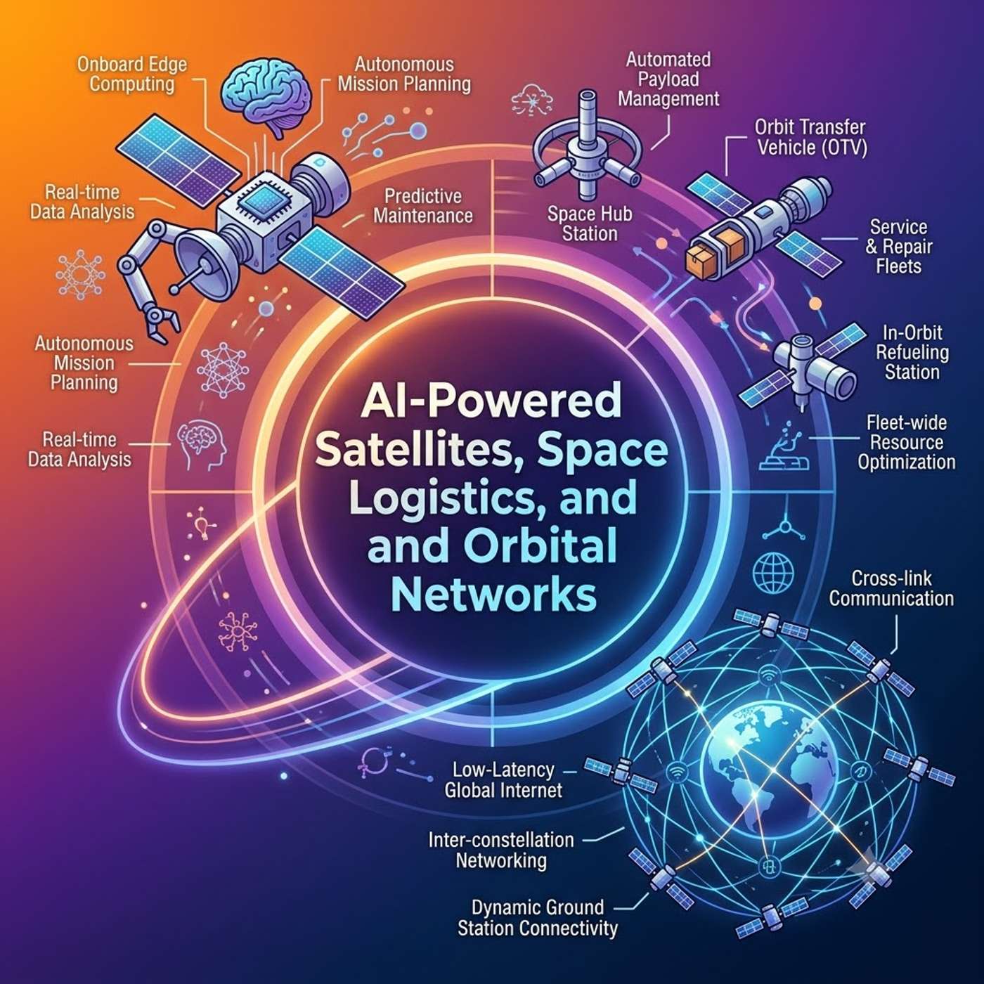 AI-Powered Satellites, Space Logistics, and Orbital Networks episode artwork